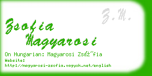 zsofia magyarosi business card